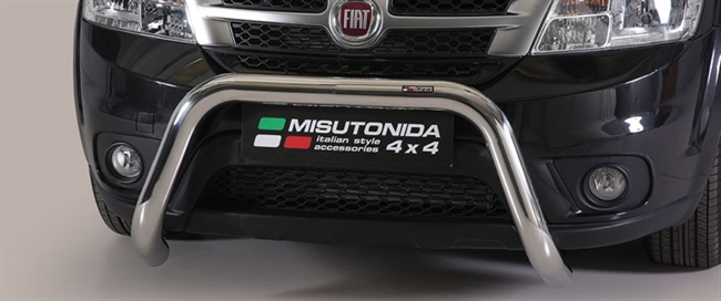 Frontbøjle (Super Bar) - EU godkendt - Blank i rustfri stål til Fiat Freemont