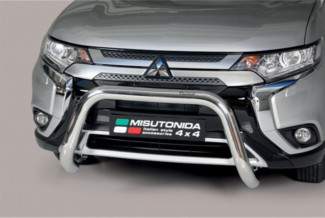 Frontbøjle (Super Bar) - EU godkendt - i rustfri stål til Mitsubishi Outlander årg. 15+