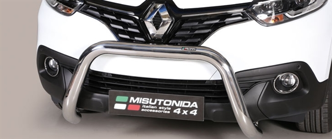 Frontbøjle (Super Bar) EU godkendt - Blank i rustfri stål til Renault Kadjar årg. 15+