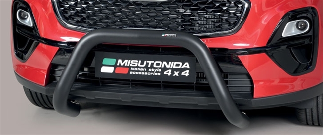 Frontbøjle (Super Bar) EU godkendt i rustfri stål - Sort til Kia Sportage årg. 16+