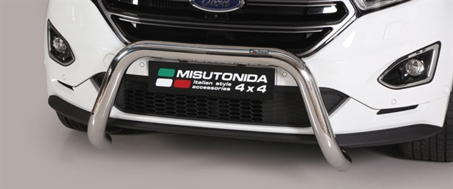 Frontbøjle (Super Bar) - EU godkendt - Blank i rustfri stål til Ford Edge årg. 16+