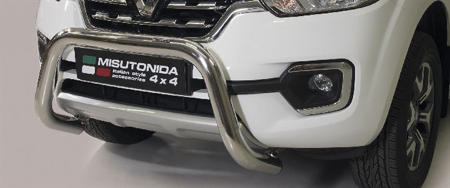 Frontbøjle (Super Bar) - EU godkendt - Blank i rustfri stål til Renault Alaskan årg. 18+