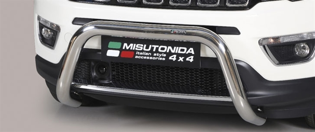 Frontbøjle (Super Bar) EU godkendt - Blank i rustfri stål til Jeep Compass årg. 17+