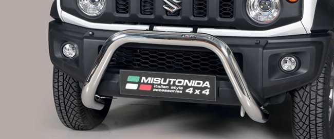 Frontbøjle (Super Bar) EU godkendt - Blank i rustfri stål til Suzuki Jimny årg. 18+