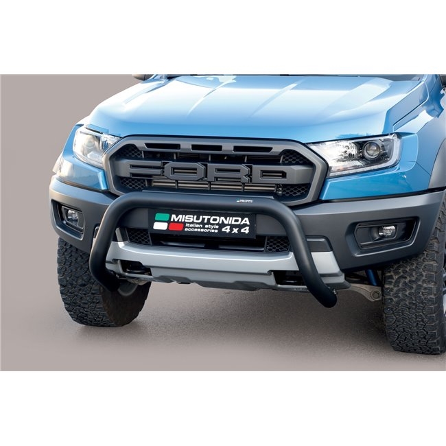 Frontbøjle (Super Bar) - EU godkendt - i rustfri stål - sort - til Ford Ranger Raptor årg. 19+