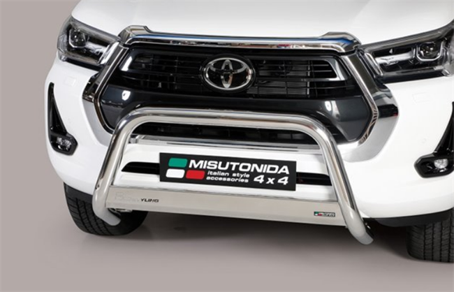 A-bar City EU godkendt - Blank rustfri stål til Toyota Hilux årg. 2021+
