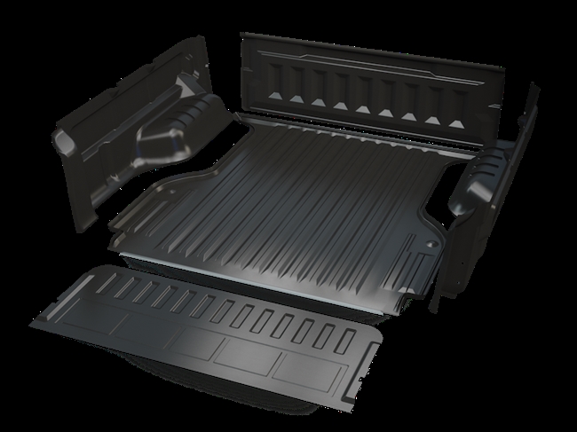 Ladindsats/bedliner Sportguard (under rail - split) fra Pro-Form til Isuzu D-Max Double Cab Årgang 2012-2020