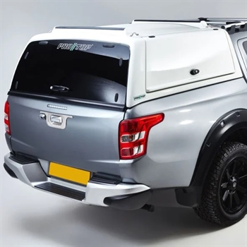 Hardtop - ProTop Gullwing med glasrude i bagdøren - Grundet hvid lak(W32) til Fiat Fullback D/C Årgang 2016-2019