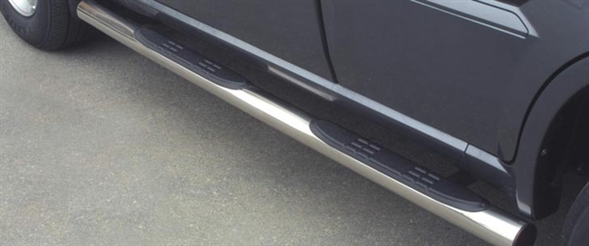 Side bars med trin i rustfri stål - Blank til Terracan årg. 01>