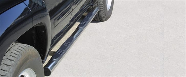 Side bars med trin fra Mach i rustfri stål - Fås i sort og blank til Jeep Cherokee årg. 01-08