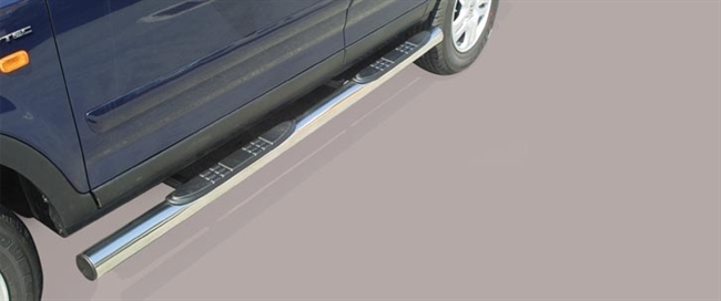 Side bars med trin fra Mach i rustfri stål - Fås i sort og blank til Honda CR-V årg. 02-04