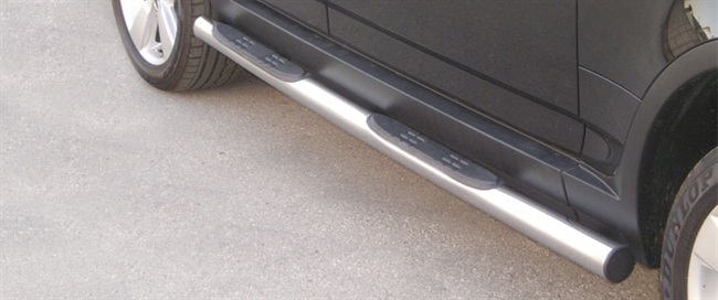 Side bars med trin i rustfri stål - Fås i sort og blank til BMW X3 MK1