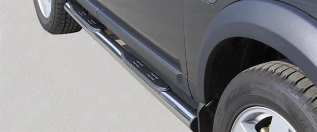Side bars med trin fra Mach i rustfri stål - Fås i sort og blank til Land Rover Discovery 3