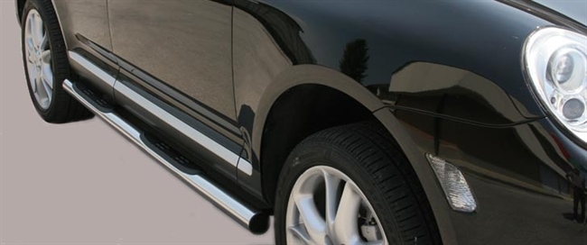 Side bars med trin i rustfri stål - Blank til Cayenne årg. 03>