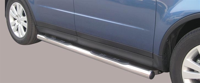 Side bars med trin i rustfri stål - Blank til Subaru Tribeca årg. 08+