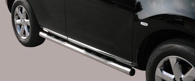 Side bars med trin fra Mach i rustfri stål - Fås i sort og blank til Murano årg. 08+