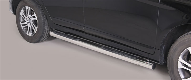 Side bars med trin i rustfri stål - Blank til Volvo XC60 årg. 09+