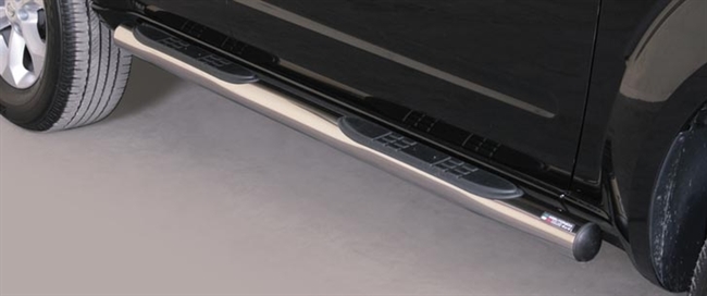 Side bars med trin fra Mach i rustfri stål - Fås i sort og blank til Nissan Pathfinder årg. 10+