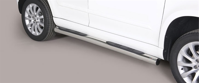 Side bars med trin i rustfri stål - Blank til Skoda Yeti årg. 10-14