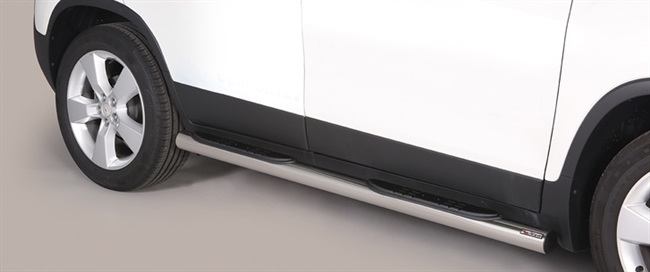 Side bars med trin fra Mach i rustfri stål - Blank til Chevrolet Trax