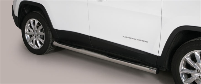 Side bars med trin i rustfri stål - Blank til Jeep Cherokee årg. 14+-