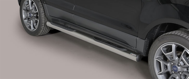 Side bars med trin fra Mach i rustfri stål - Fås i sort og blank til Ford Ecosport årg. 14+