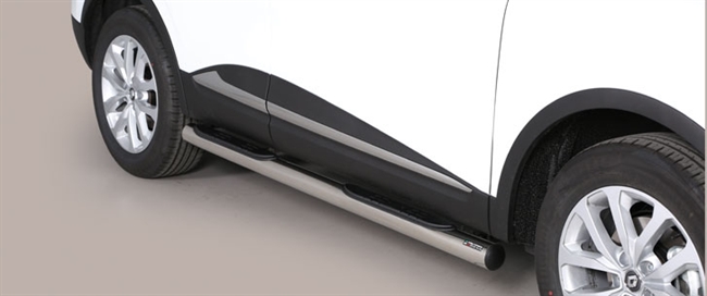 Side bars med trin i rustfri stål - Blank til Renault Kadjar årg. 15+