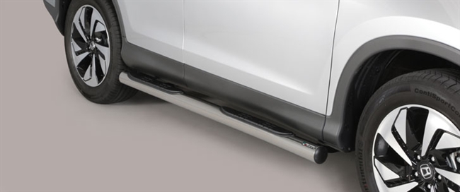Side bars med trin fra Mach i rustfri stål - Fås i sort og blank til Honda CRV årg. 16-18