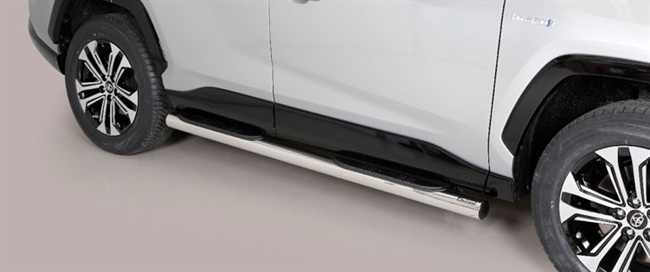 Side bars med trin fra Mach i rustfri stål - Fås i sort og blank til Toyota Rav4 årg. 19+