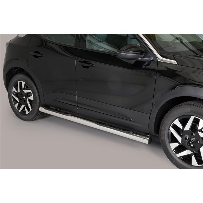 Side bars med trin i rustfri stål - Blank til Opel Mokka årg. 21+