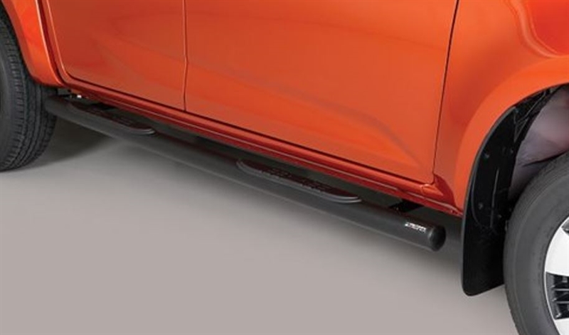 Side bars med trin i rustfri stål - Sort til BMW X3 MK1