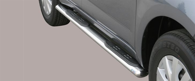 Side bars med trin fra Mach i rustfri stål - Fås i sort og blank til Daihatsu Terios 06-09 MK3