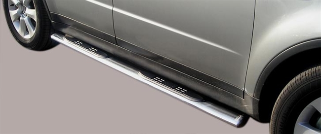 Side bars med trin fra Mach i rustfri stål - Fås i sort og blank til Subaru Tribeca årg. 06-07