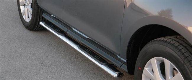 Side bars med trin i rustfri stål - Blank til Mazda CX7 årg. 08-10