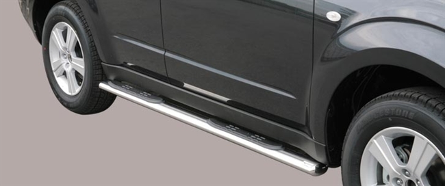 Side bars med trin fra Mach i rustfri stål - Fås i sort og blank til Subaru Forester årg. 08-12