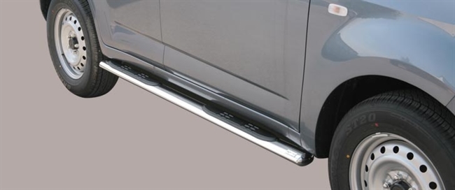 Side bars med trin fra Mach i rustfri stål - Fås i sort og blank til Daihatsu Terios årg. 09+
