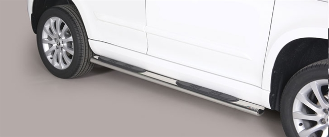 Side bars med trin i rustfri stål - Blank til Skoda Yeti (Passer ikke på 4x4 modellen) årg. 10+
