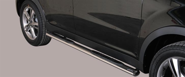 Side bars med trin fra Mach i rustfri stål - Fås i sort og blank til SsangYong Korando årg. 11+