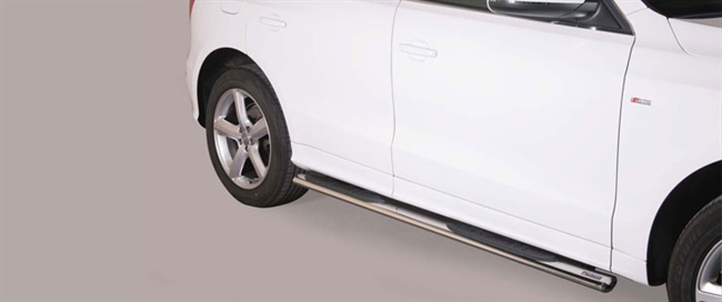 Side bars med trin i rustfri stål - Blank til Audi Q5