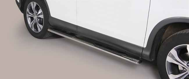Side bars med trin i rustfri stål - Blank til Honda CRV årg. 12-16