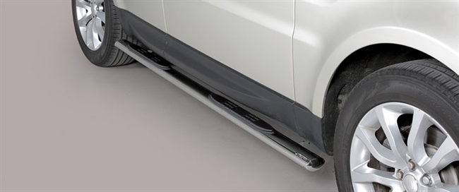 Side bars ovale med trin fra Mach i rustfri stål - Fås i sort og blank til Range Rover Sport 14+