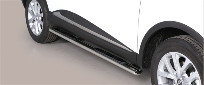 Side bars med trin fra Mach i rustfri stål - Fås i sort og blank til Renault Kadjar årg. 15+