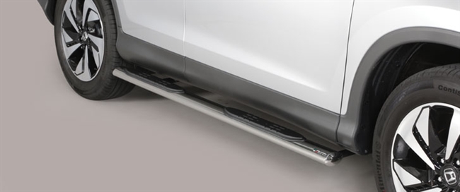 Side bars med trin i rustfri stål - Blank til Honda CRV årg. 16-18