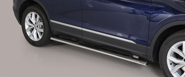 Side bars med trin fra Mach i rustfri stål - Fås i sort og blank til VW Tiguan årg. 16>