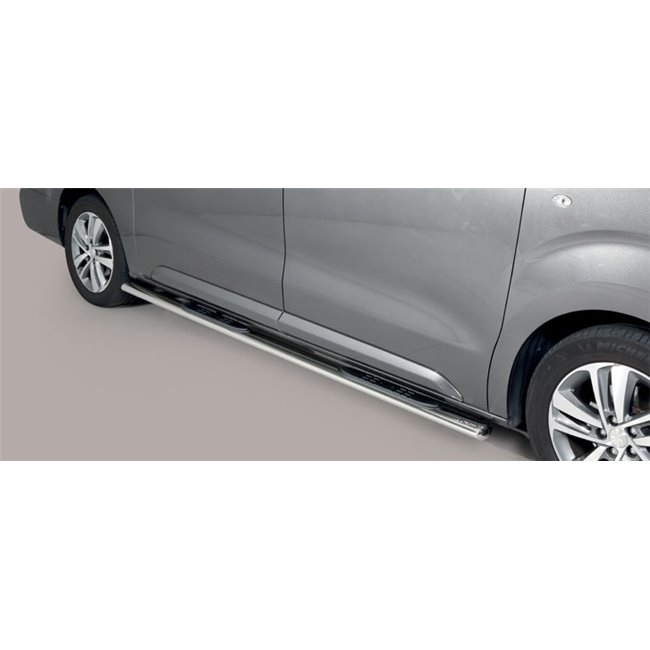 Side bars med trin i rustfri stål - Fås i sort og blank til Citroën Jumpy lang model årg. 2016+