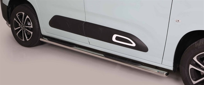 Side bars med trin i rustfri stål - Fås i sort og blank til Citroën Berlingo årg. 18+