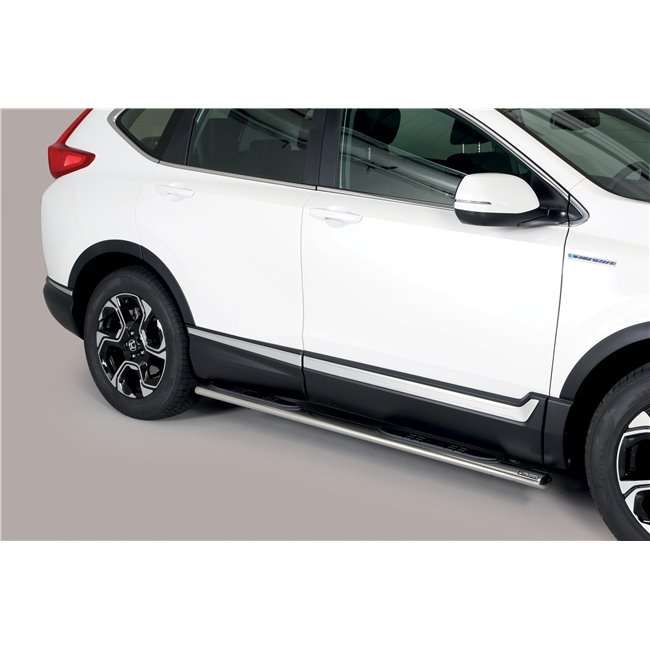 Side bars med trin fra Mach i rustfri stål - Fås i sort og blank til Honda CRV Hybrid årg. 19+