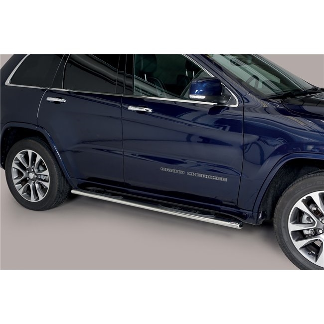Side bars med trin i rustfri stål - Blank til Jeep Grand Cherokee årg. 15+