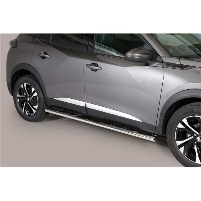Side bars med trini rustfri stål - Blank til Peugeot 2008 årg. 20+