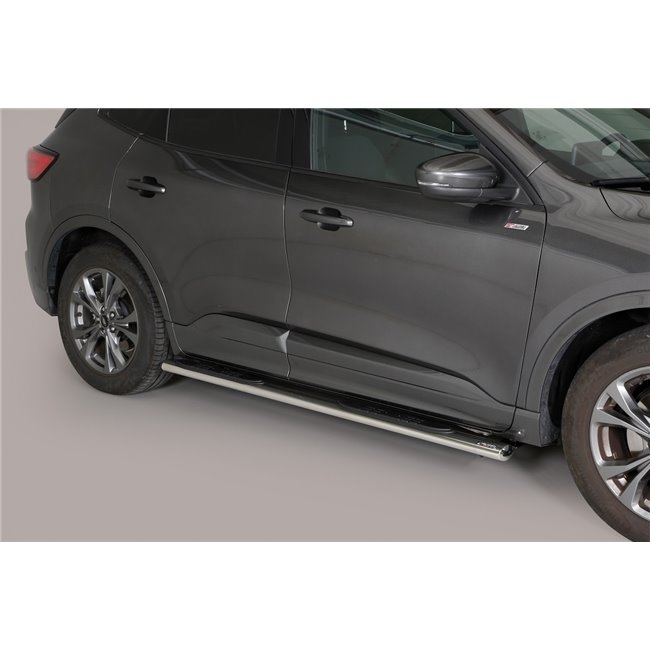 Side bars med trin i rustfri stål - Blank til Ford Kuga årg. 20+